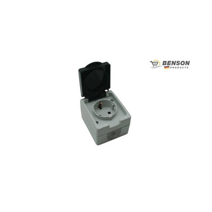 ENCHUFE SUPERFICIE ESTANCO SCHUKO C/TAPA IP54