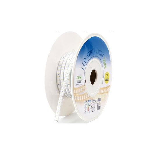BOBINA DE TIRA LED BLANCO CALIDA mod.2835-180 220V AC 180 LED/m 50 metros IP65.