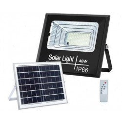 FOCO PROYECTOR LED SOLAR 40W IP66 PANEL POLICRISTALINO B. FRIO